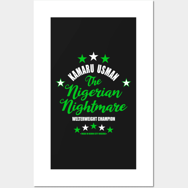 Kamaru The Nigerian Nightmare Usman Wall Art by SavageRootsMMA